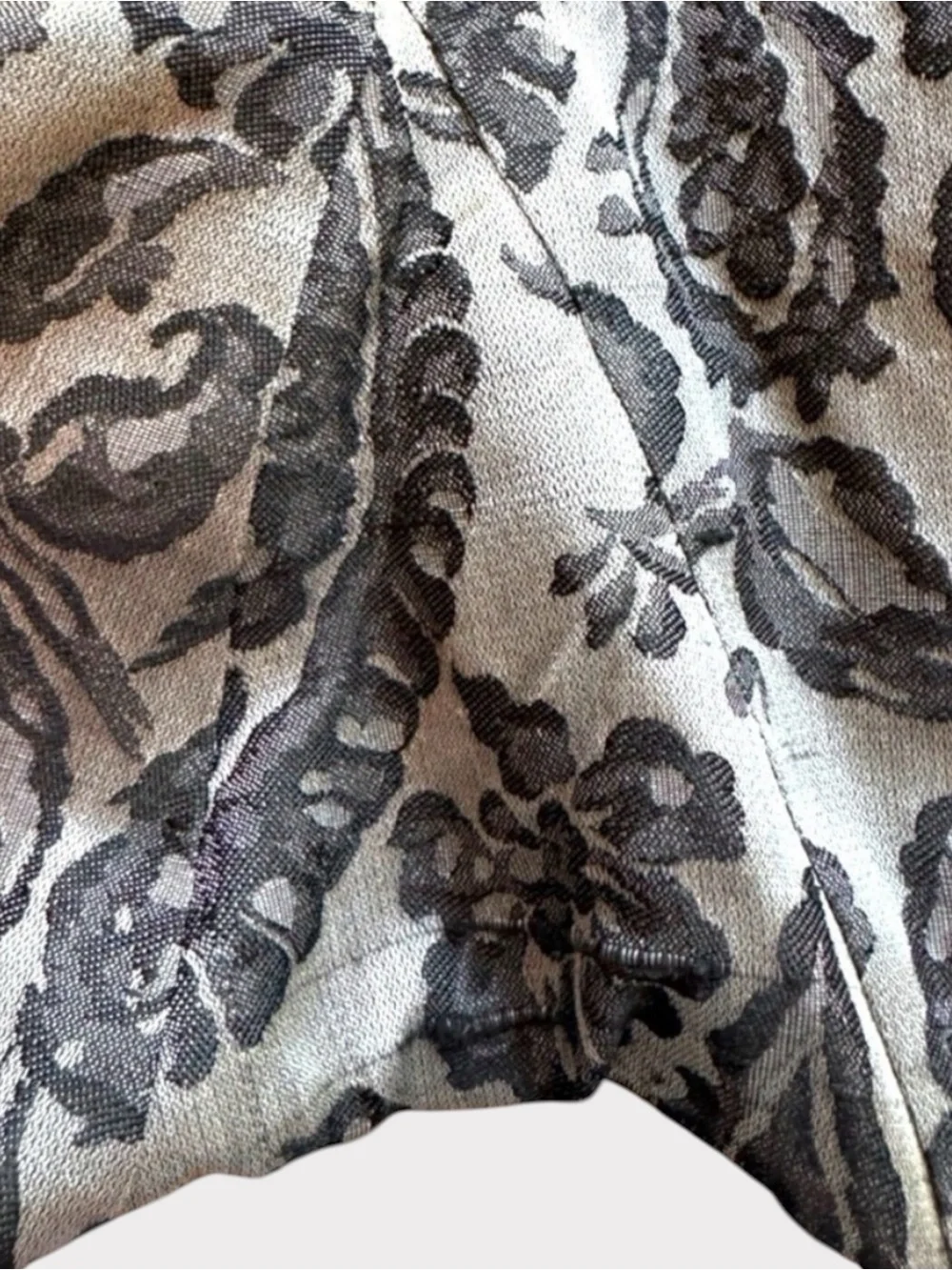 Dynasty Vintage Paisley Brocade Jacket Blazer Hong Kong British Crown Silk